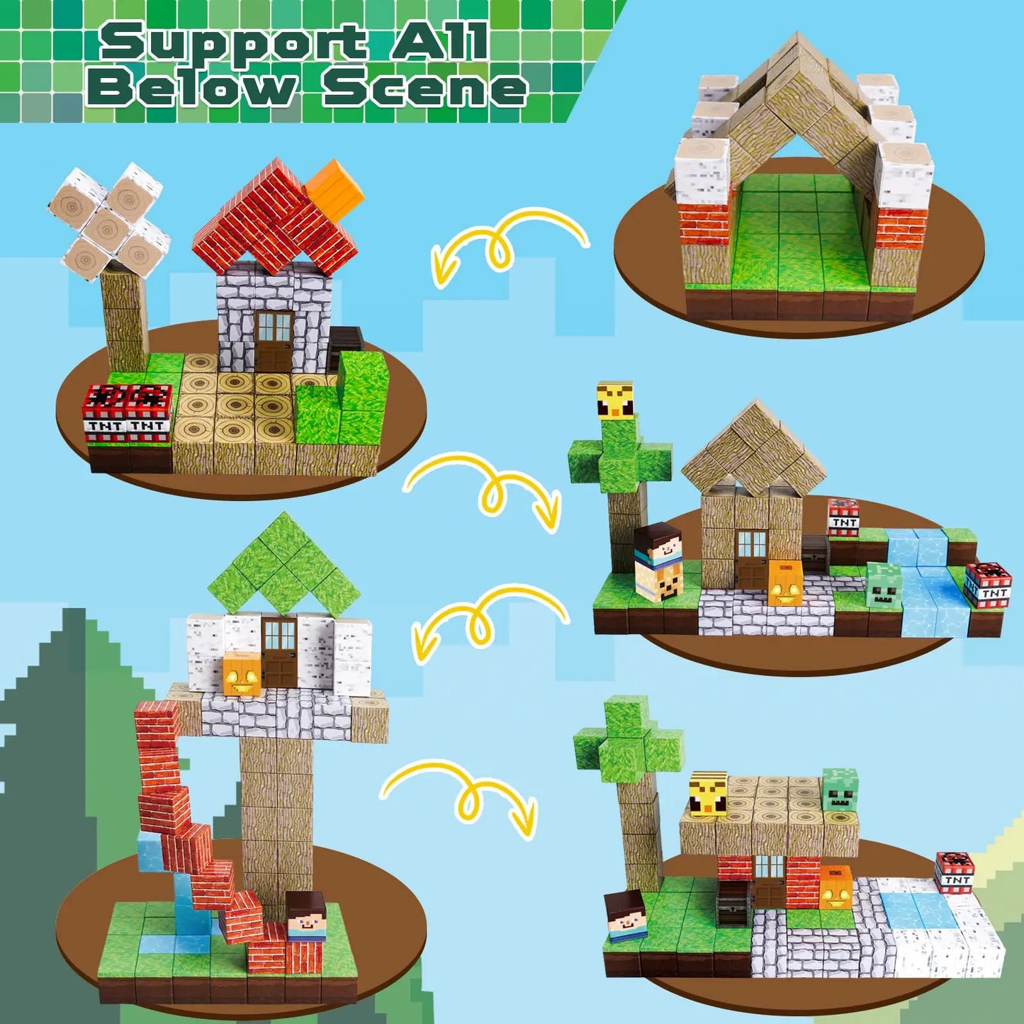 Minecraft Magnetic Block 100pcs Set
