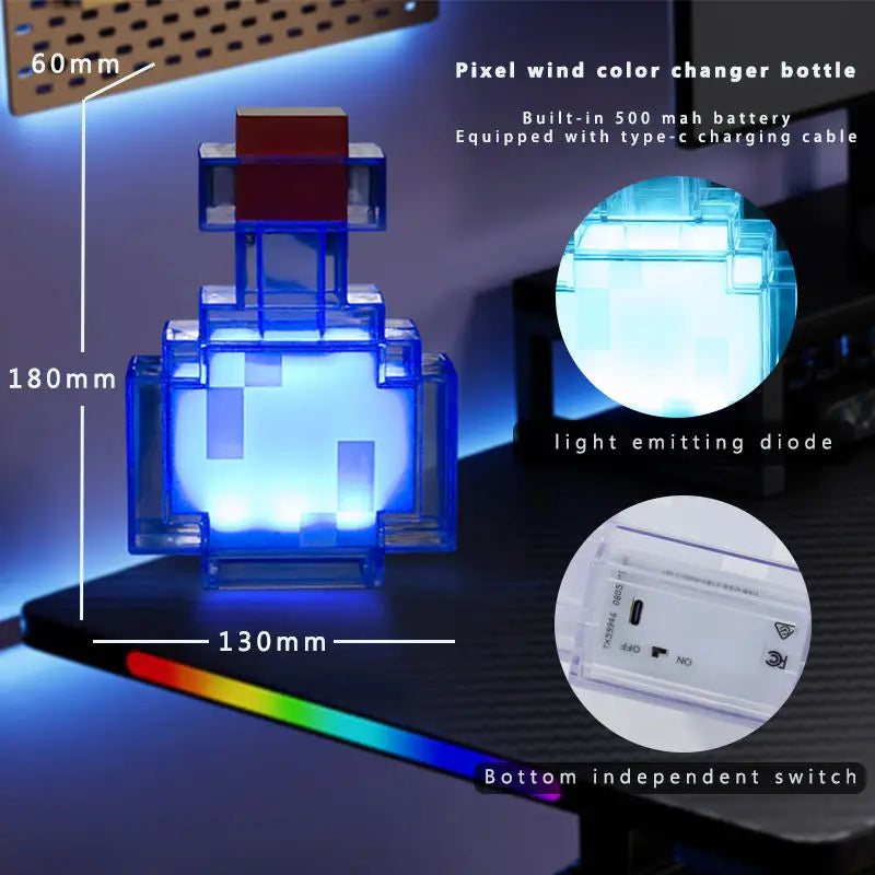 Minecraft Potion Bottle 8-Color changing