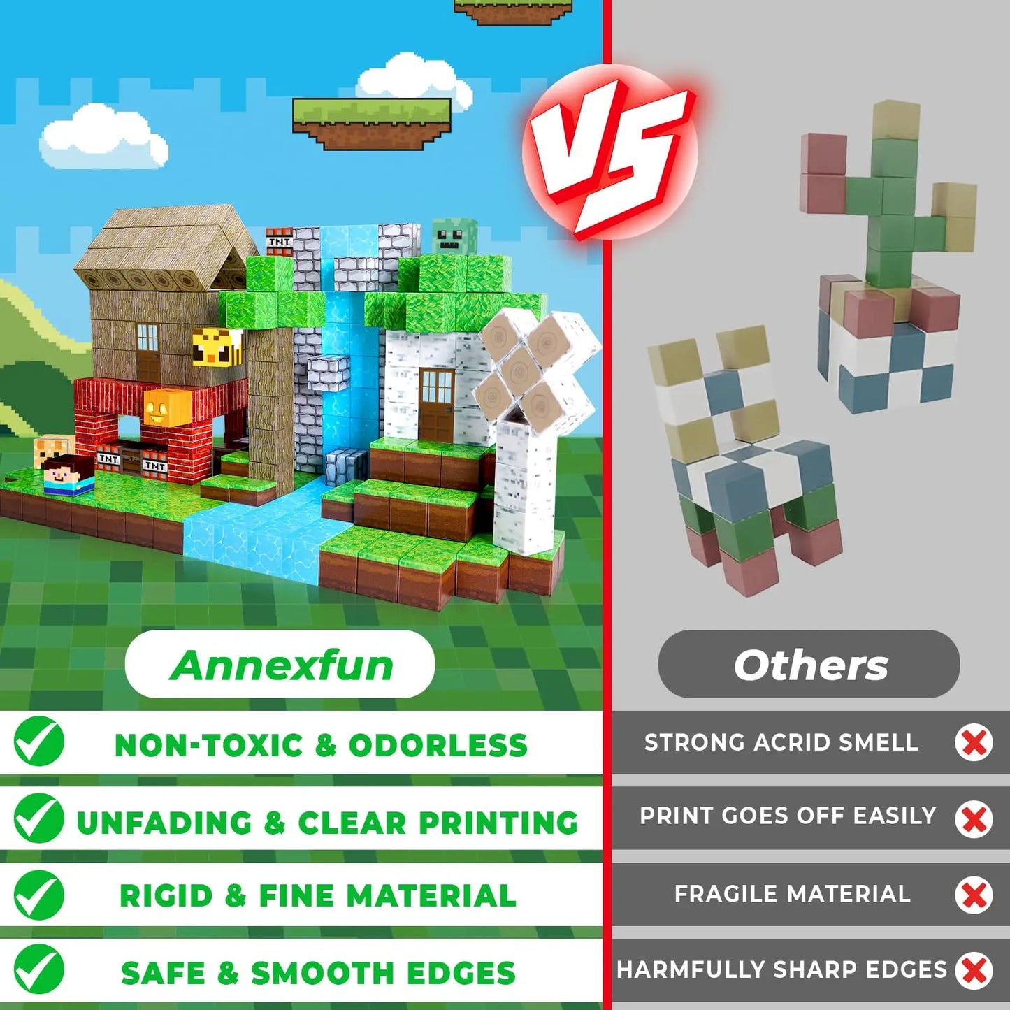Minecraft Magnetic Block 100pcs Set